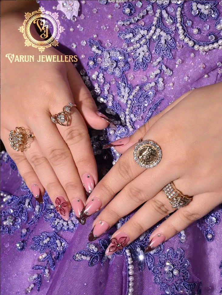 Diamond, gold and silver ring collection